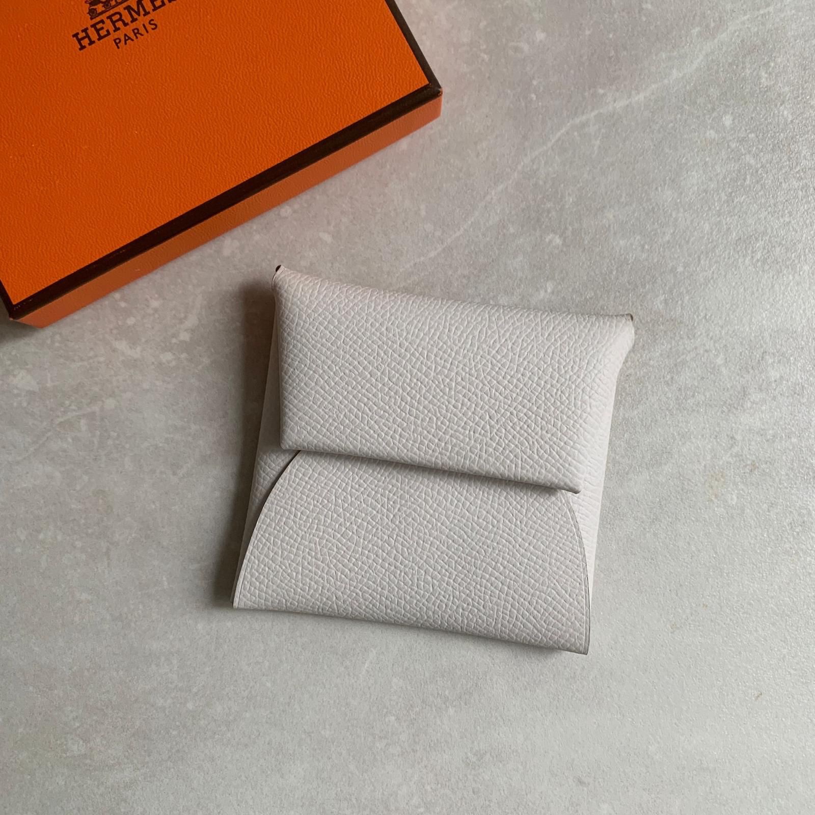 Hermès Bastia 零錢包 Gris Pale