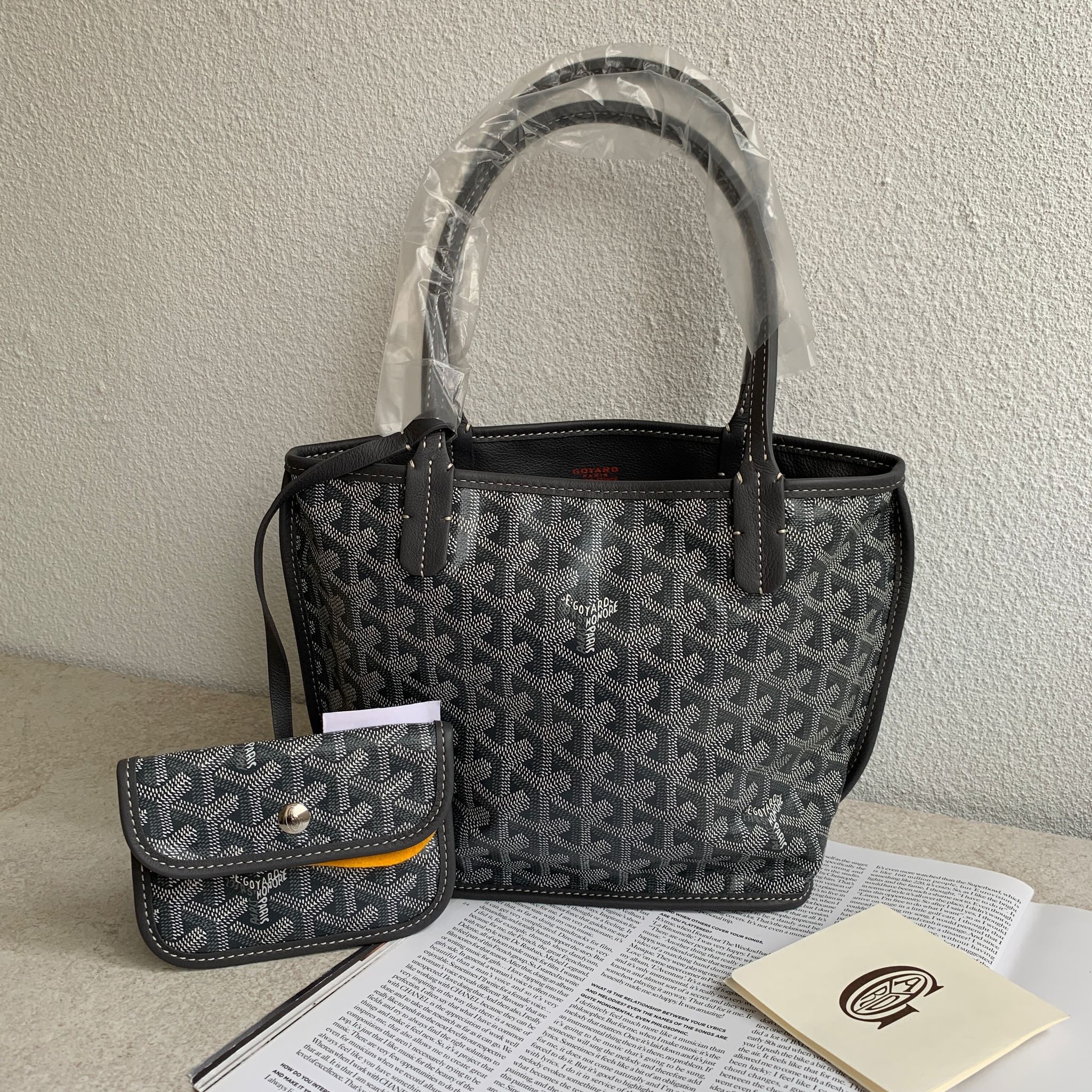 Goyard Anjou Mini Bag 灰色雙面購物包