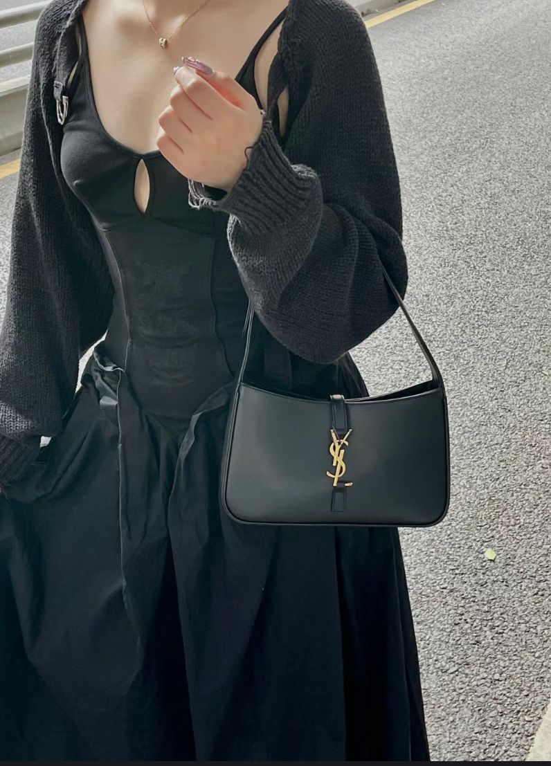 YSL mini hobo 黑金腋下包