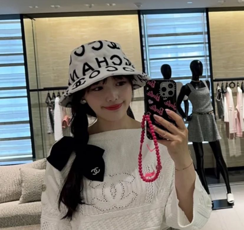 Chanel 24C 黑色蝴蝶結彈簧髮夾