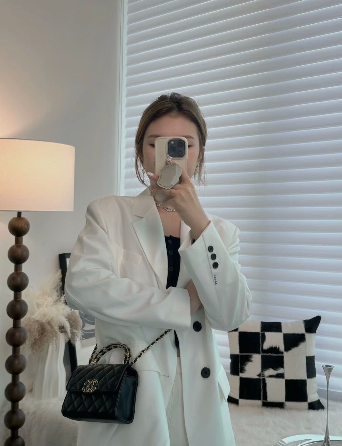 Chanel 23p kelly黑金手柄中號