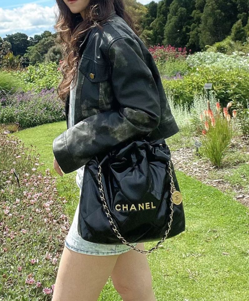 Chanel 22 bag黑金小號