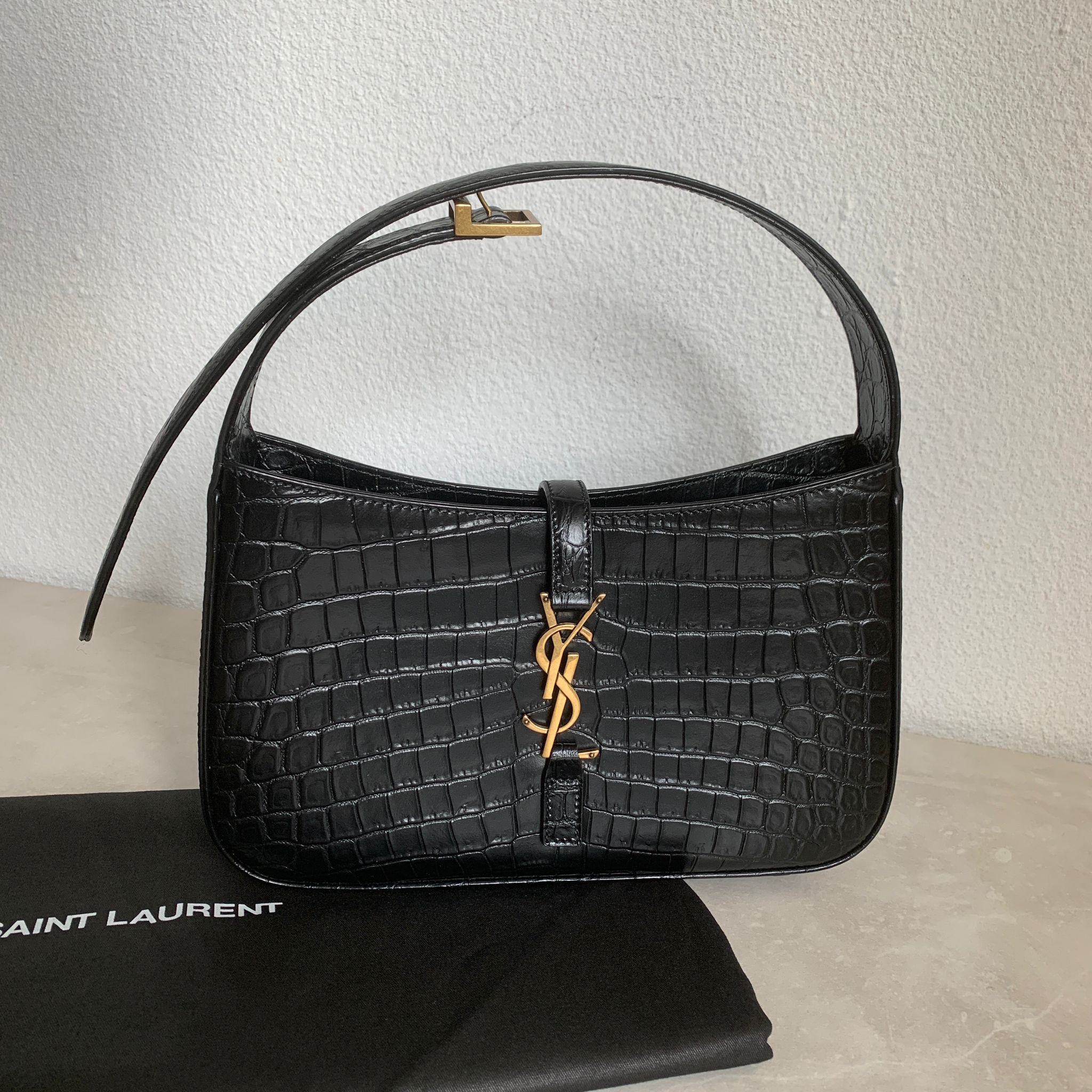 YSL 鱷魚皮HOBO腋下包