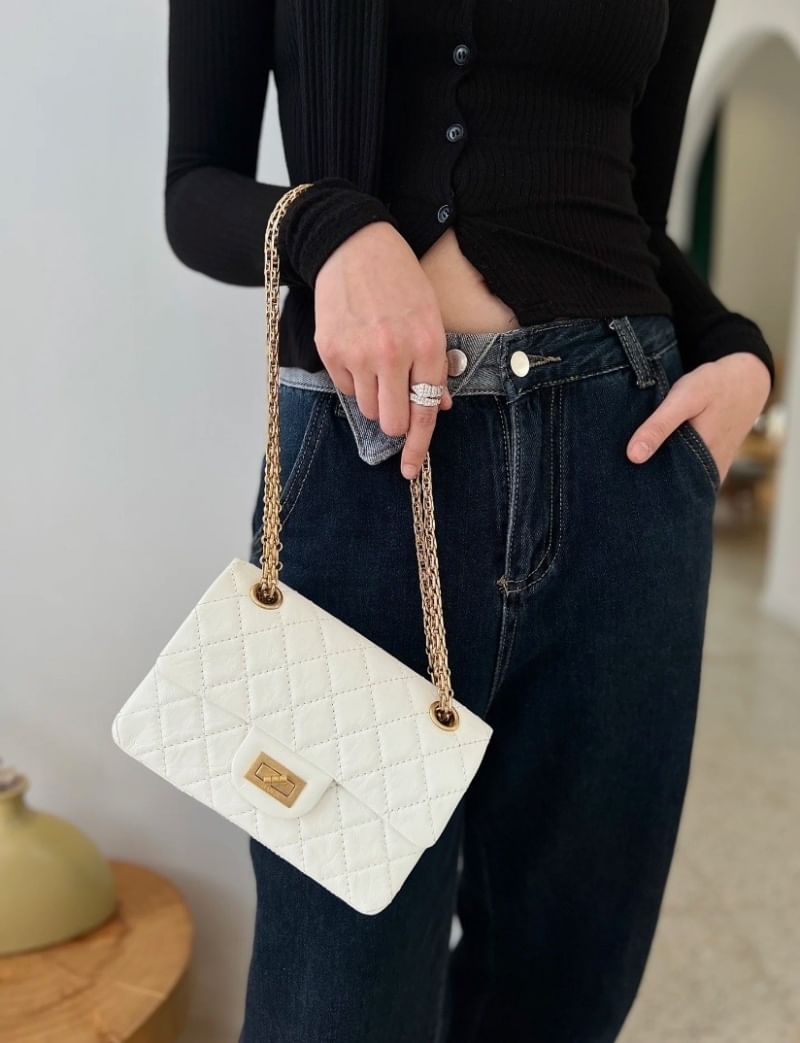 CHANEL 2.55 mini 白金釦