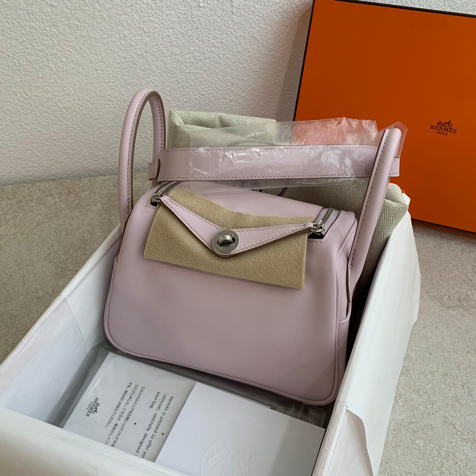 Hermès Mini Lindy 夢幻紫銀釦