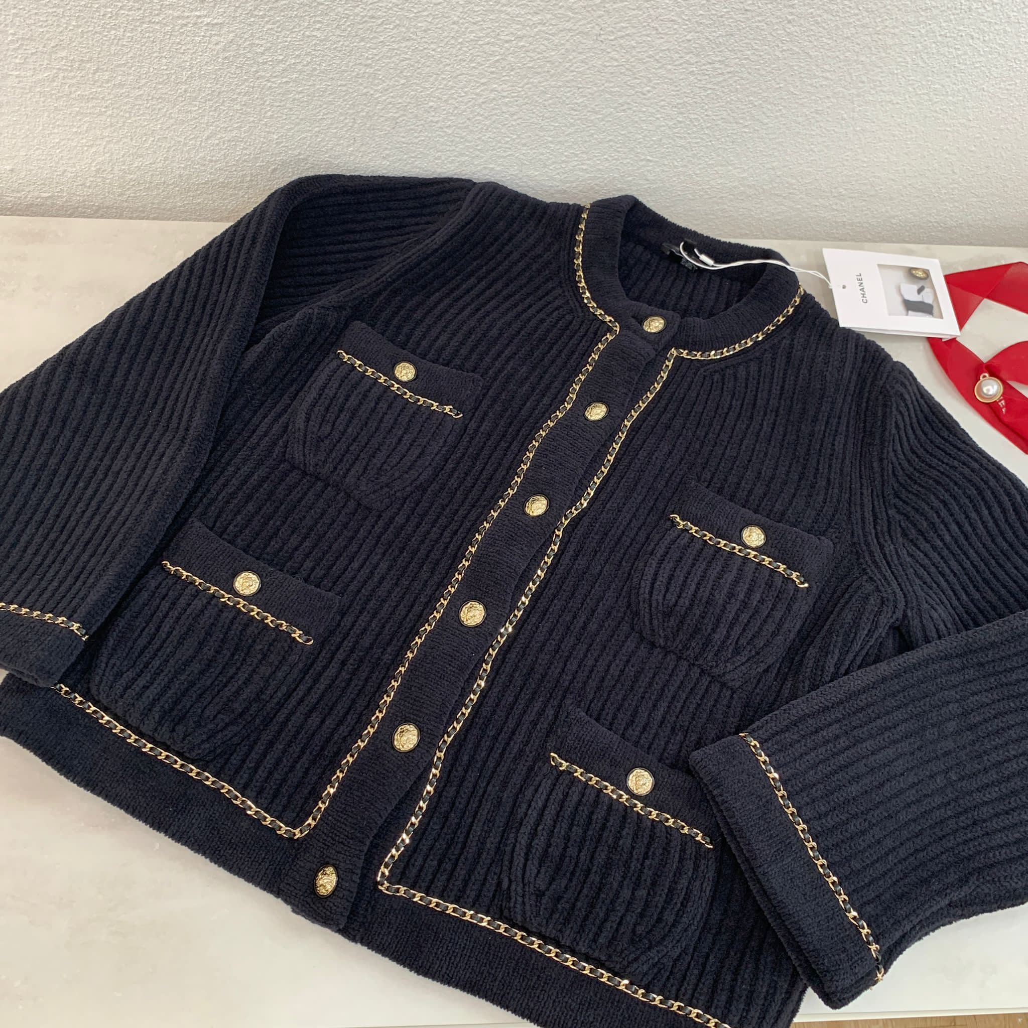 Chanel 22B 經典四口袋外套 黑色