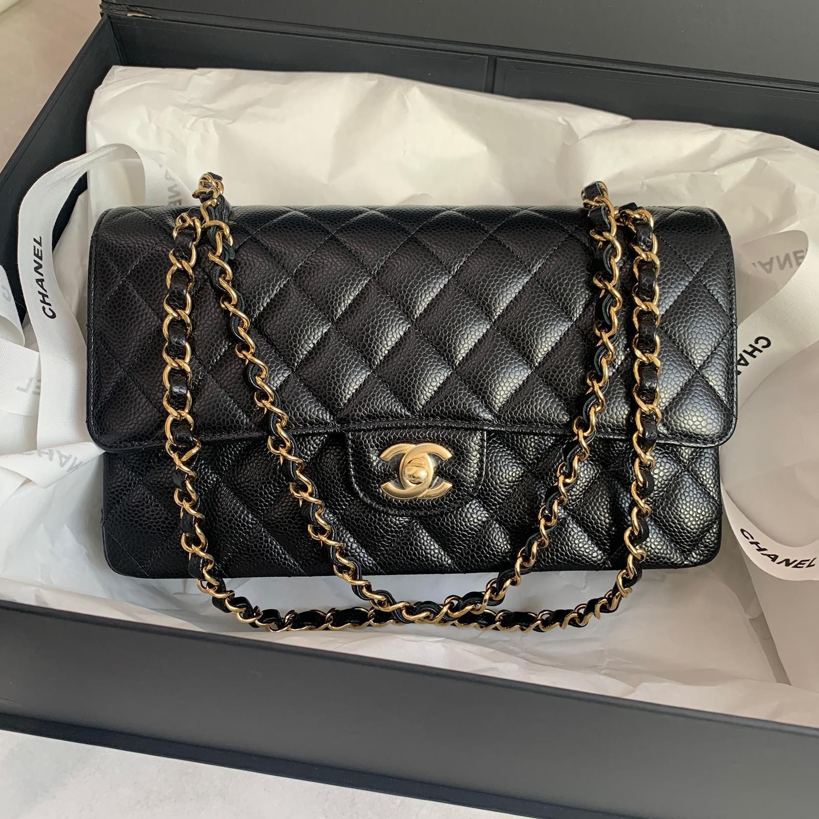 Chanel Classic Flap Handbag CF25 經典手提包 黑金釦