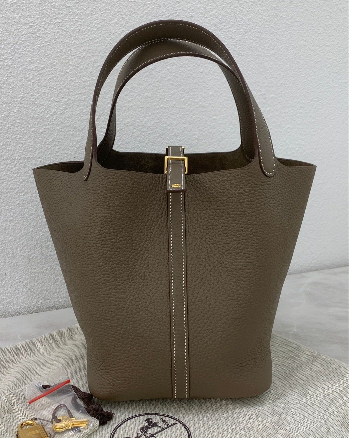 Hermes Picotin 22 大象灰金釦