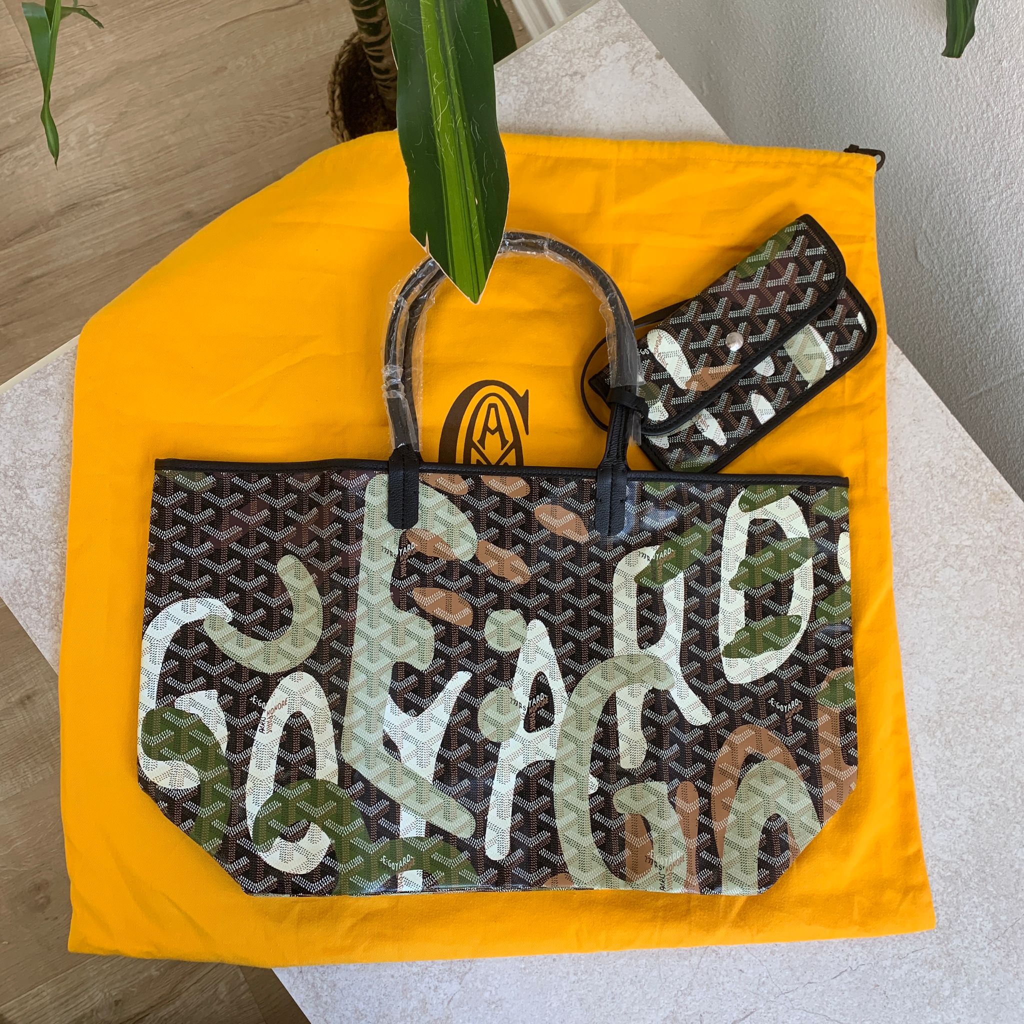 Goyard Saint Louis PM Tote Bag 170週年限量 迷彩綠塗鴉托特包