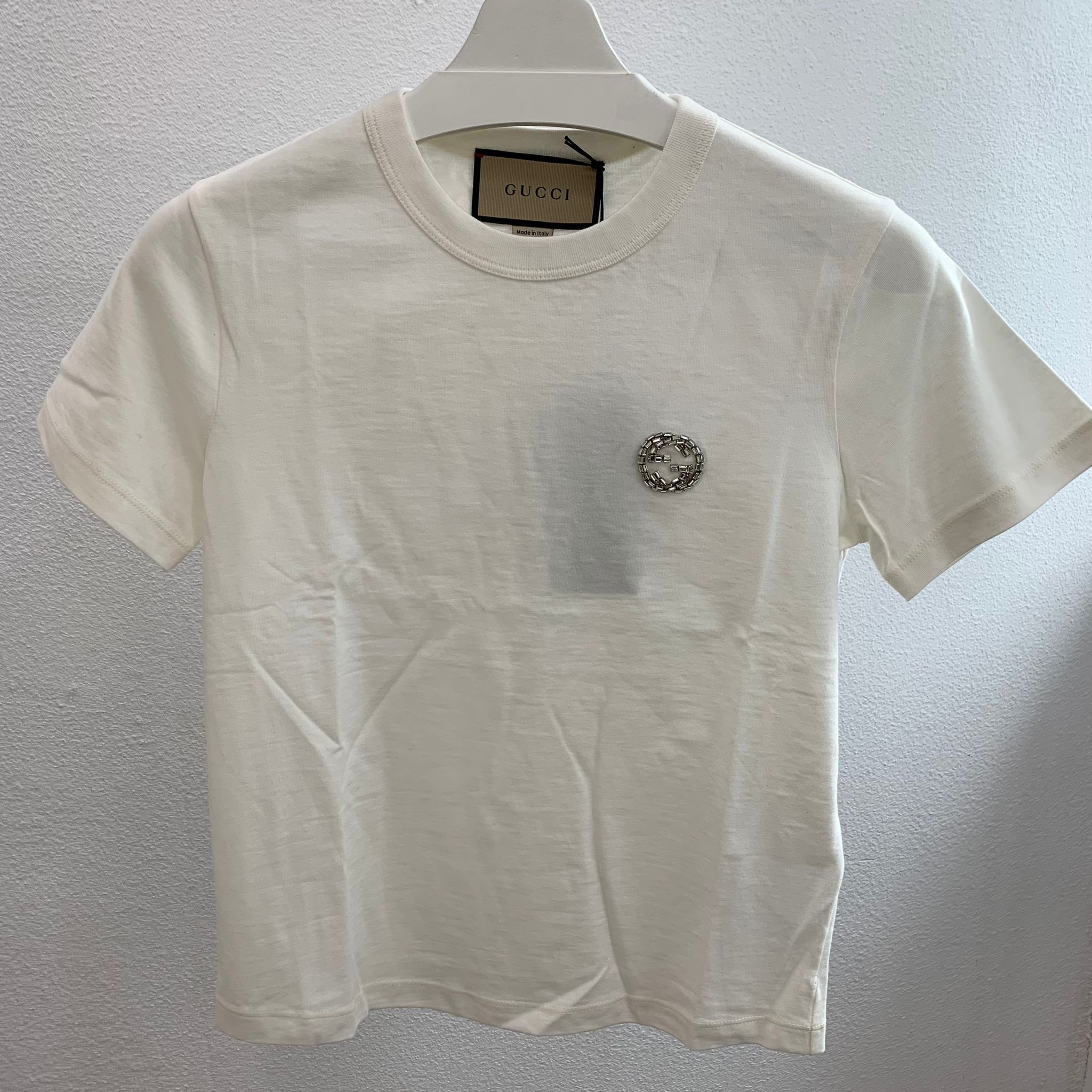 Gucci 白色互扣式雙G短袖