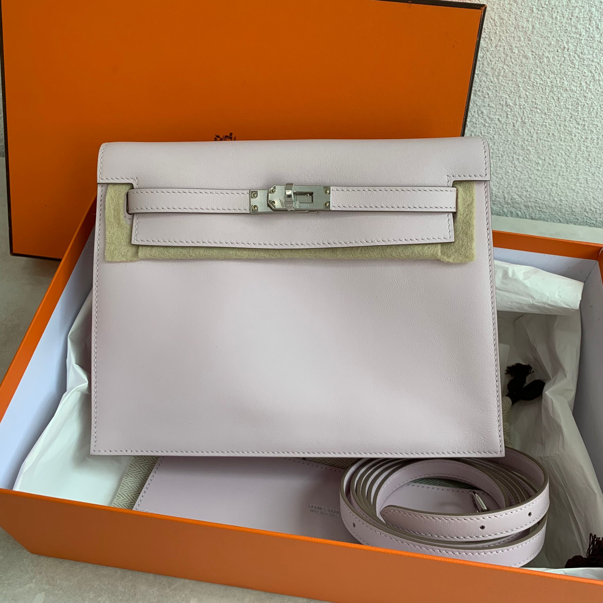 Hermès Kelly Danse 夢幻紫銀釦手袋