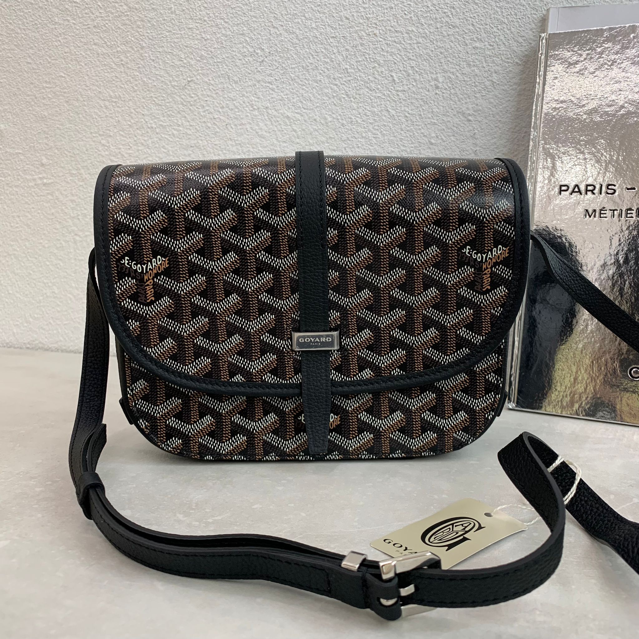 Goyard Belvedere PM Bag黑色郵差包 小號