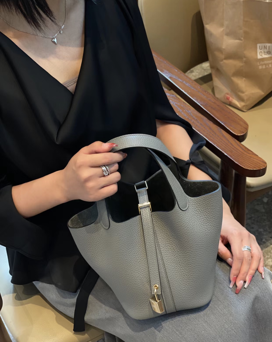 Hermes Picotin 22 菜籃子 積雨雲灰銀釦