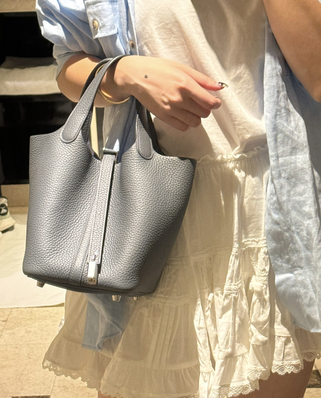 Hermes Picotin 22 菜籃子 積雨雲灰銀釦