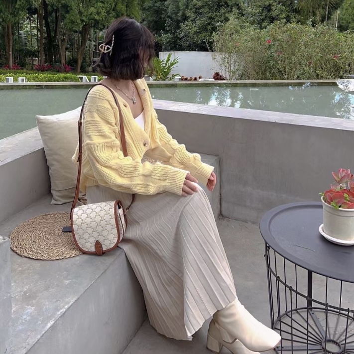 Celine Medium Folco bag in Triomphe Canvas and calfskin白色馬鞍包