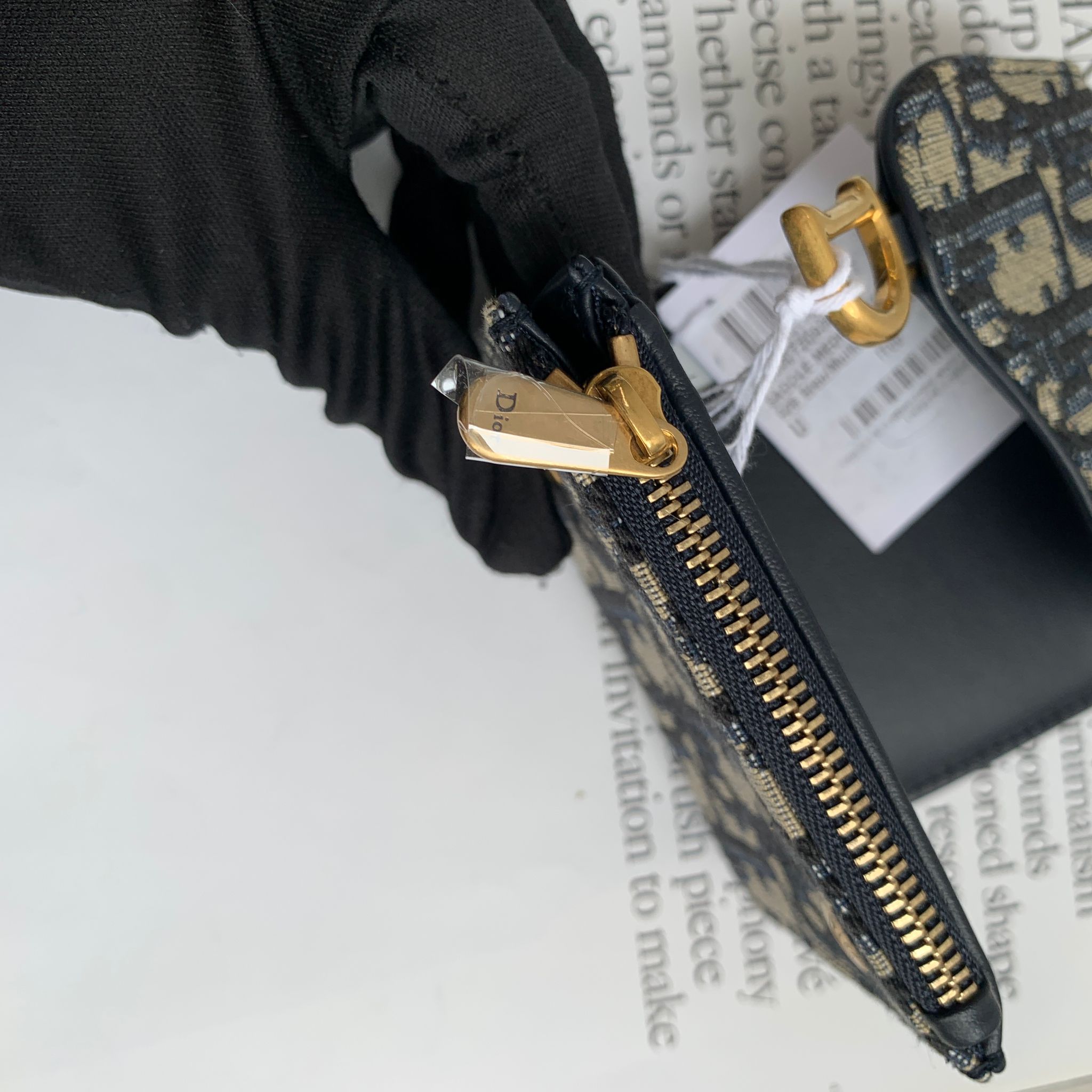 Dior Lotus Saddle Wallet馬鞍老花三折短夾