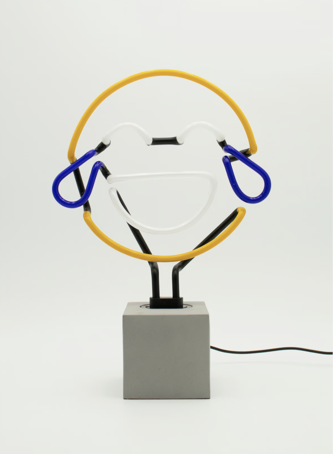 Locomocean 笑臉表情符號霓虹燈  – 黃色